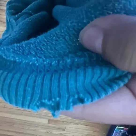 We The Free Camden Oversized Pullover Sweatshirt Teal Slouchy Crew XS - Picture 7 of 10